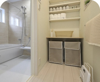 お風呂リフォームと同時に脱衣場の使い方も考える