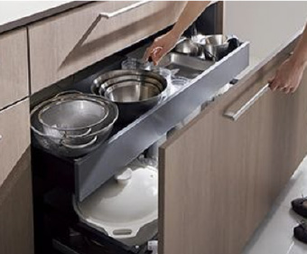 使用頻度の高い物を考慮してシステムキッチンの収納形状を選ぶ