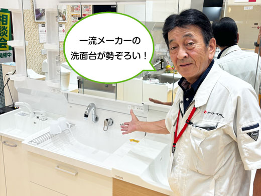 三面鏡の裏もたっぷり収納！